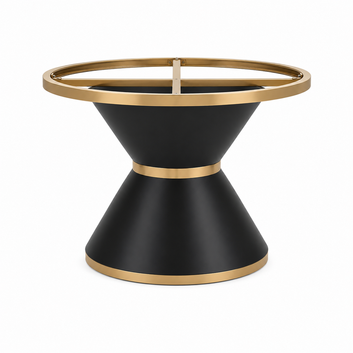 Modern Hourglass Pedestal Table Frame