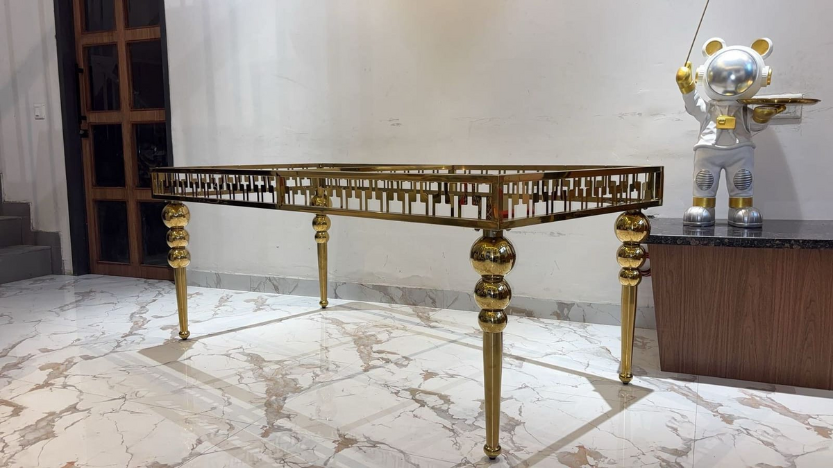 Imperial Geometric Gold Table Frame