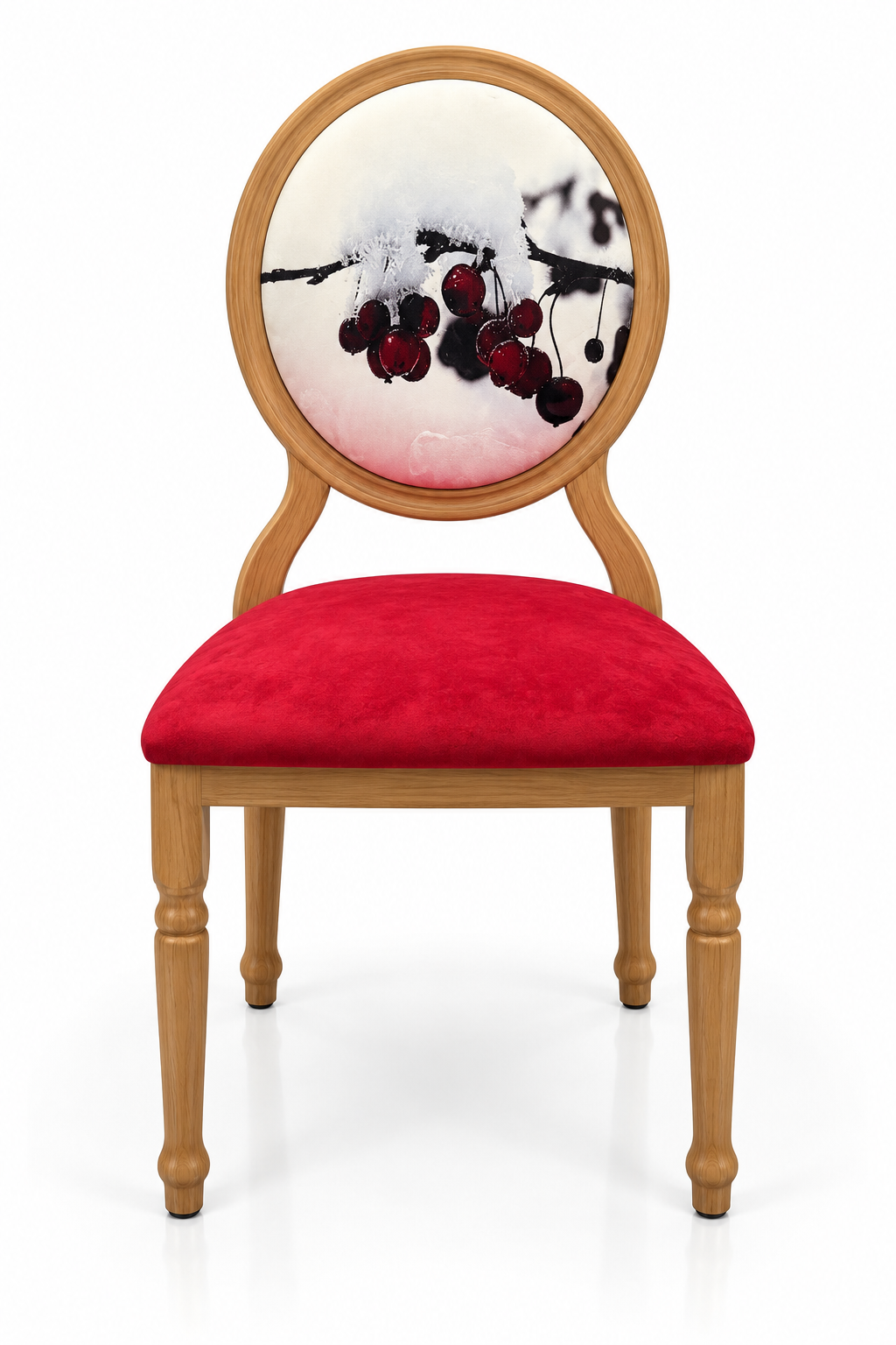 Metal Body Classic Wood Finish Chair