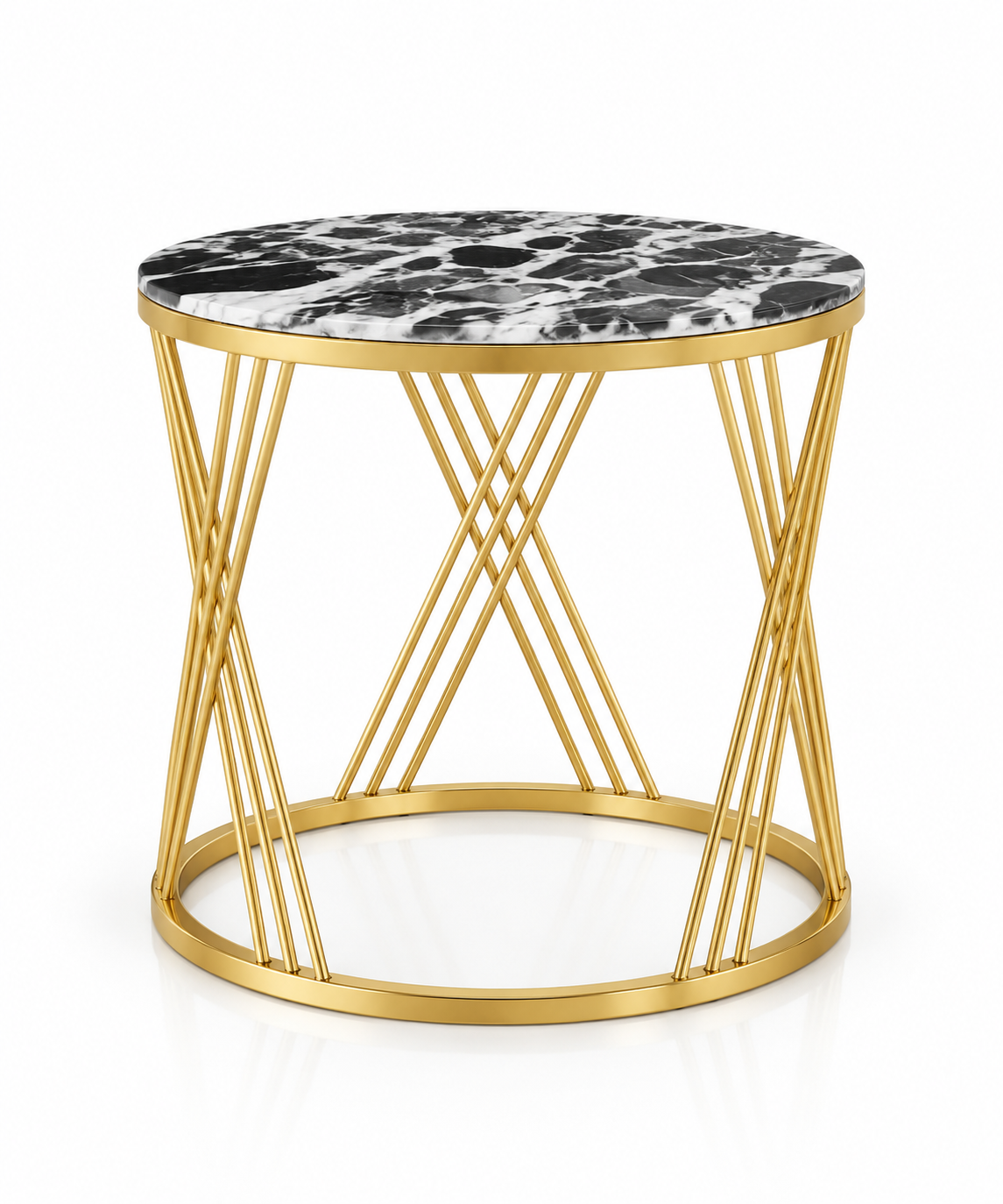 Gold Cross-Weave Centre Table
