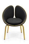 Petal Luxe Black & Gold Chair
