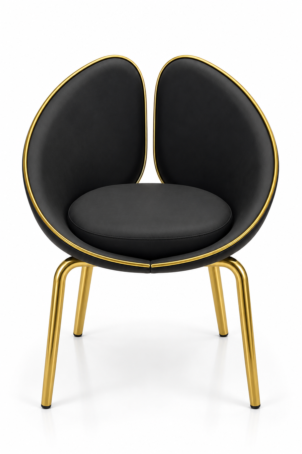 Petal Luxe Black & Gold Chair