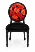 Regal Floral Black Chair
