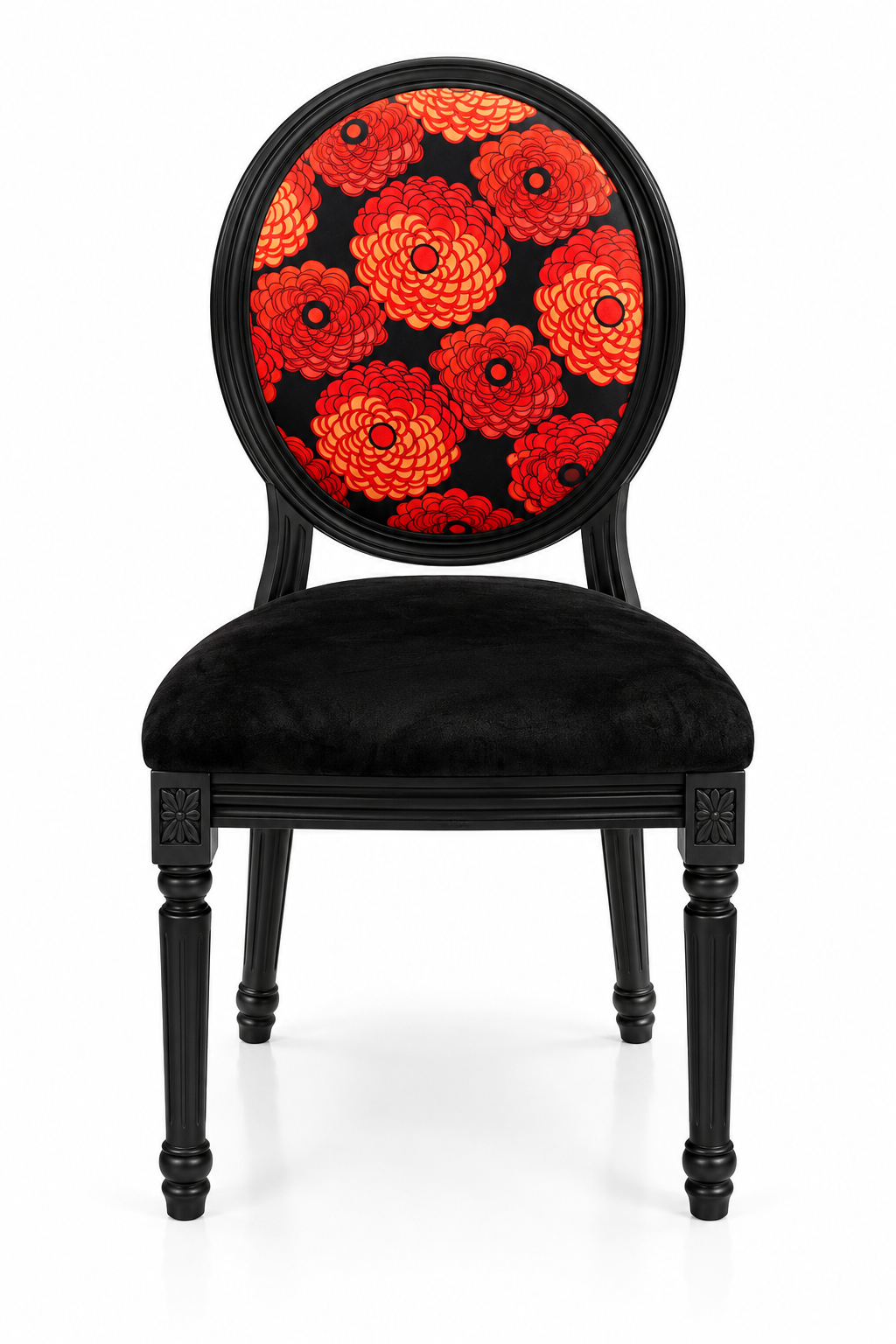 Regal Floral Black Chair