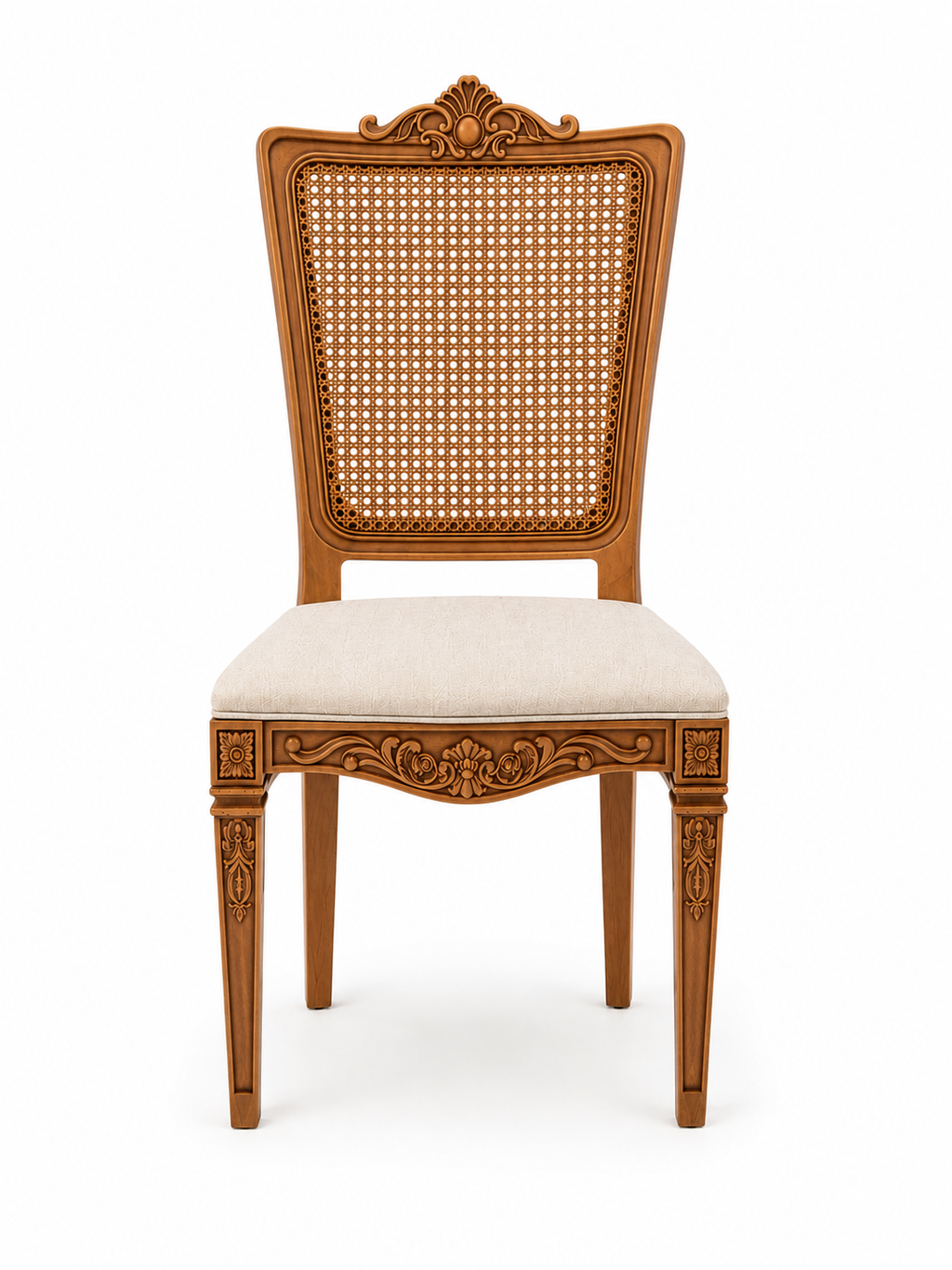 Classic Carved Mesh Back Chair