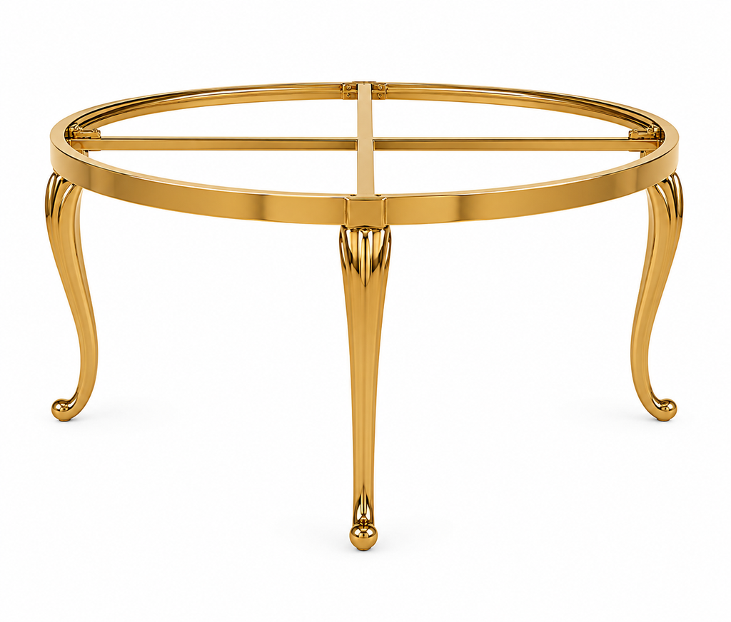 Elegant Curved Gold Table Frame