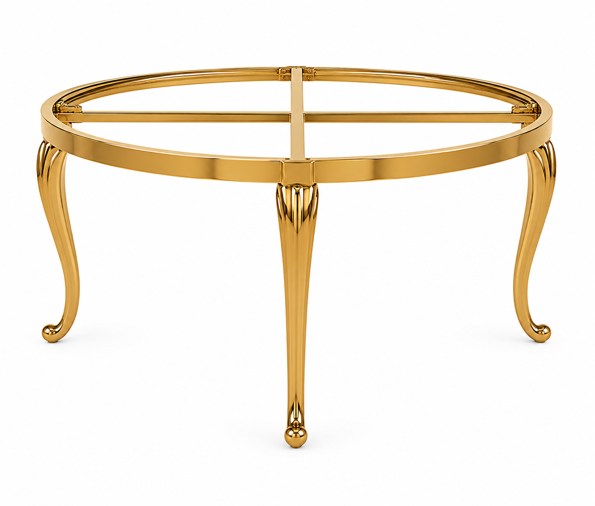Elegant Curved Gold Table Frame