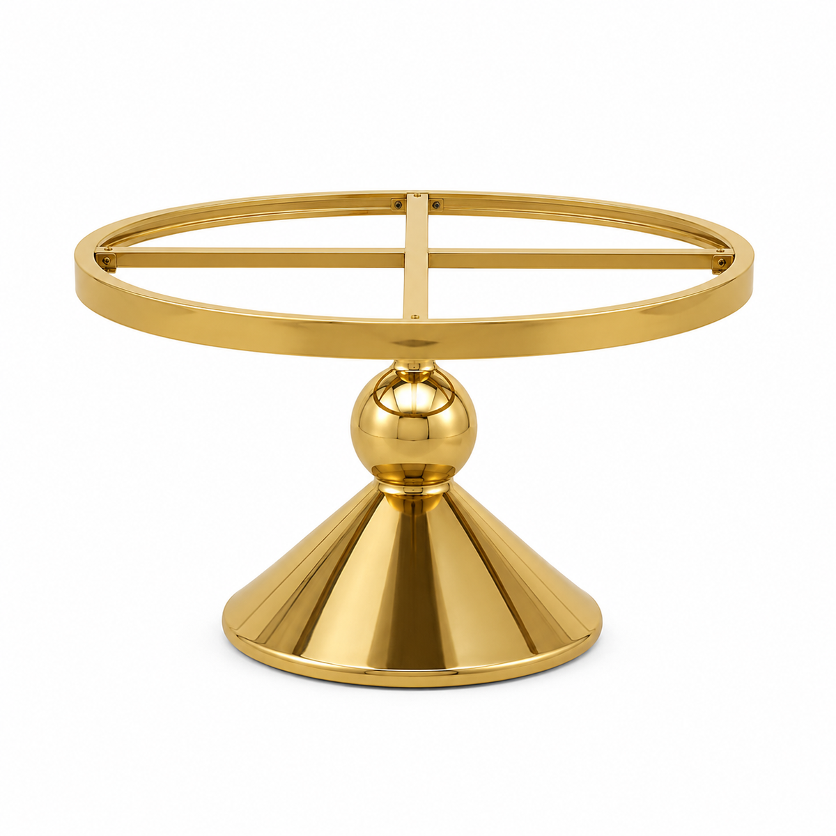 Round Gold Pedestal Table Frame