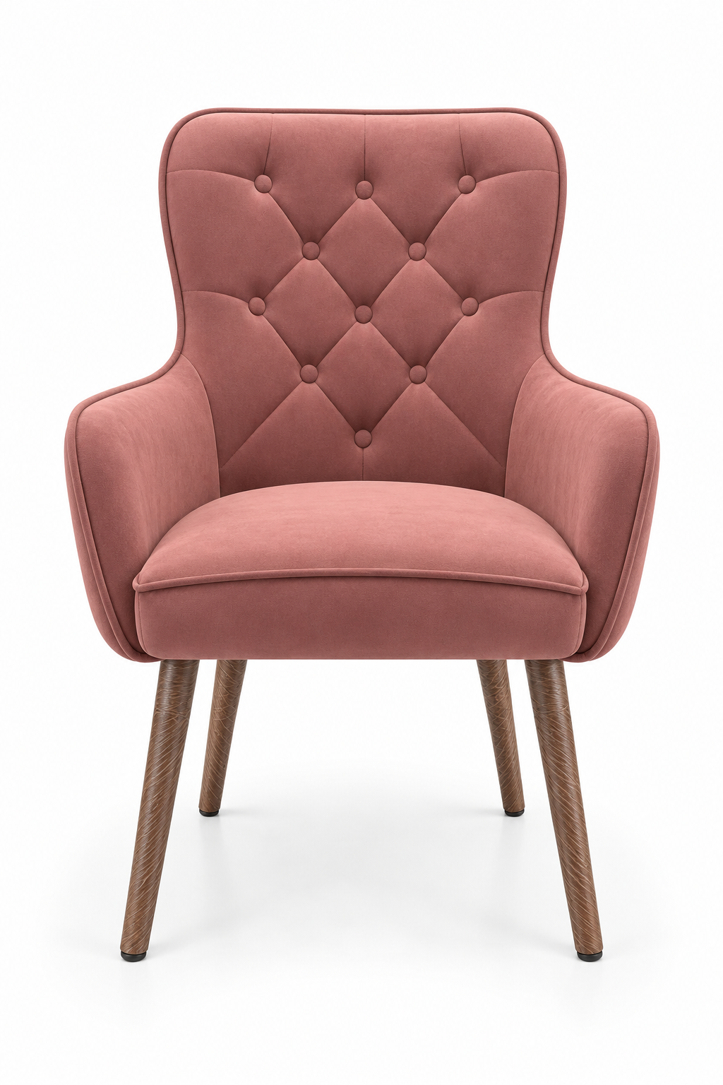 Rosé Luxe Tufted Armchair