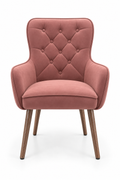 Rosé Luxe Tufted Armchair