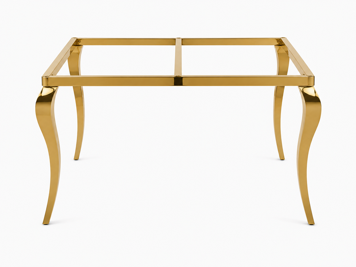 Gold Curved Leg Table Frame
