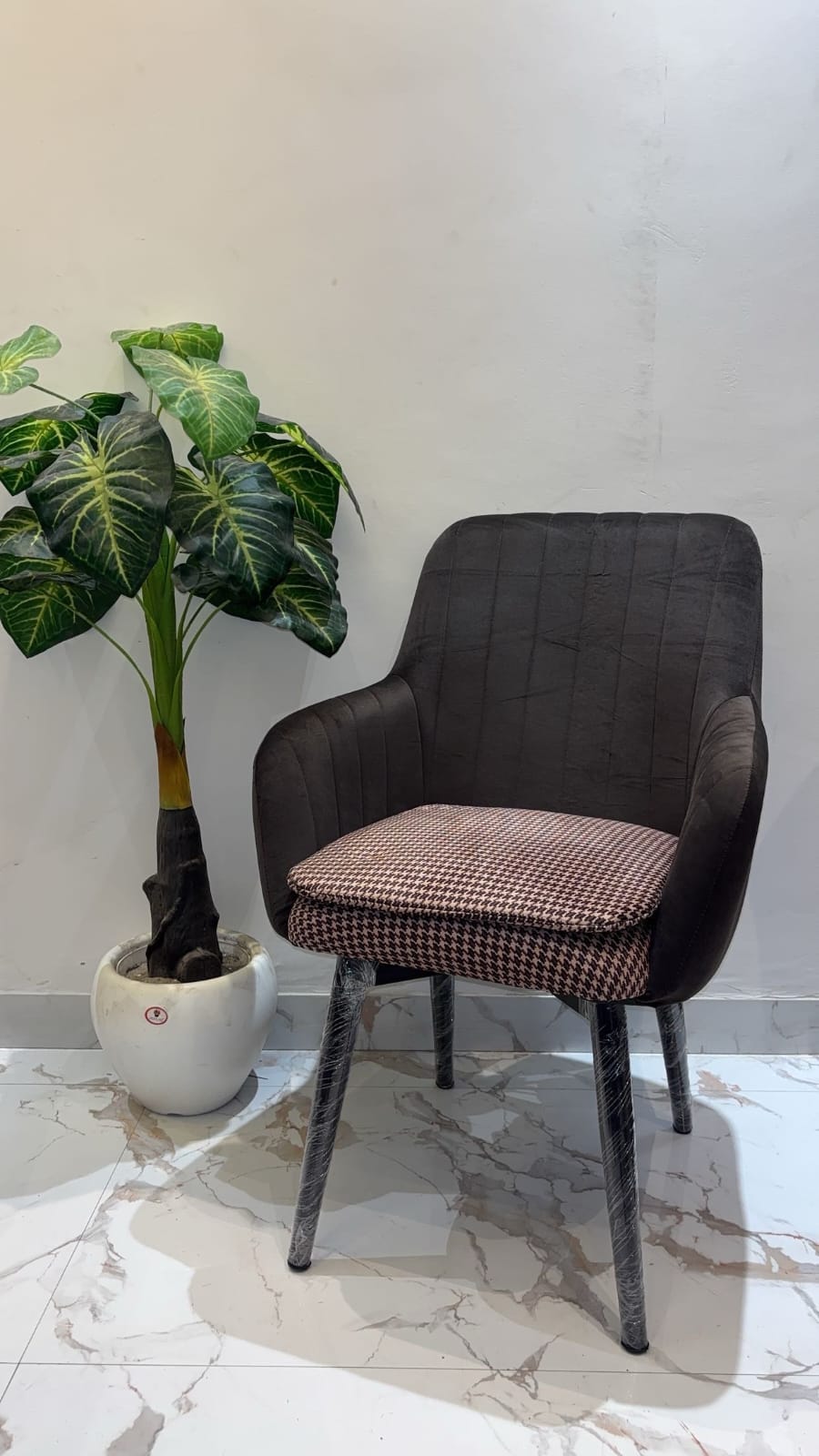 Houndstooth Luxe Armchair