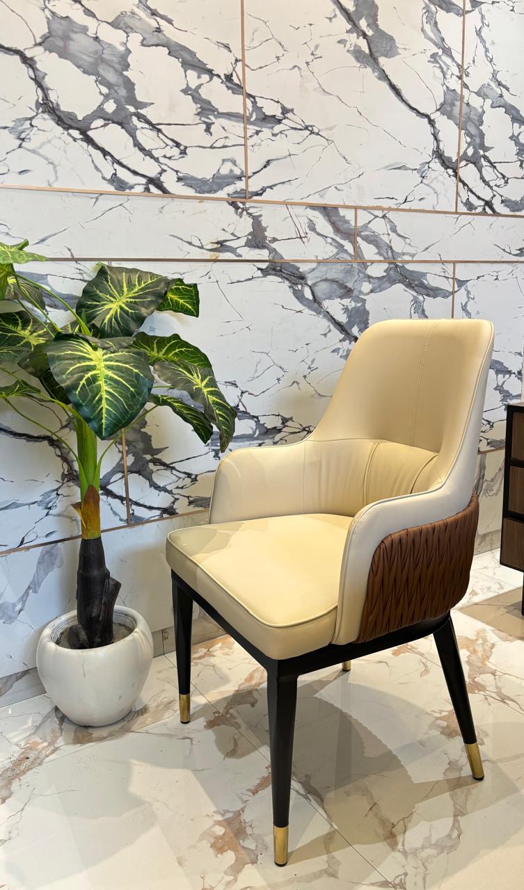 Ivory Luxe Quilted Armchair