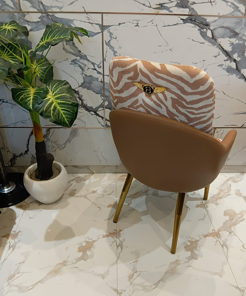 Zebra Luxe Accent Chair