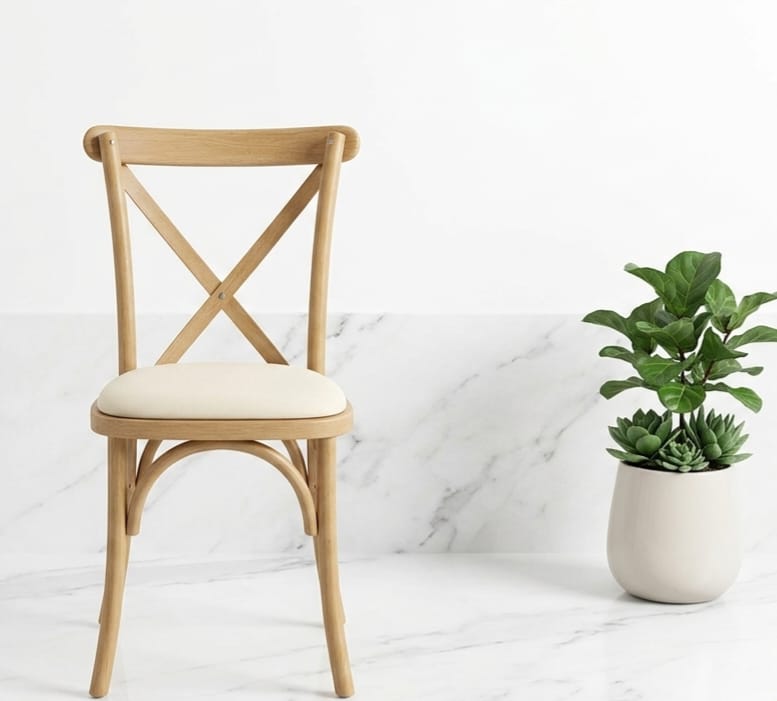 Classic Cross-Back Metal Chair
