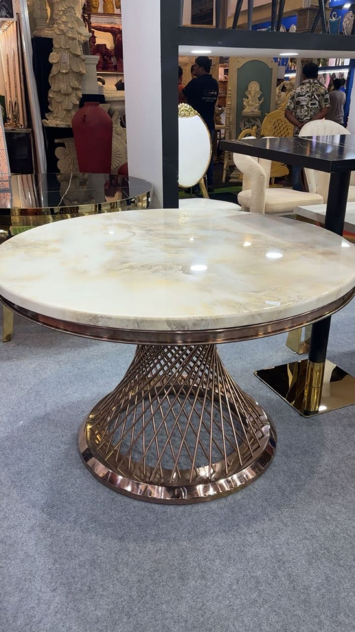 Diamond Lattice Round Table Frame