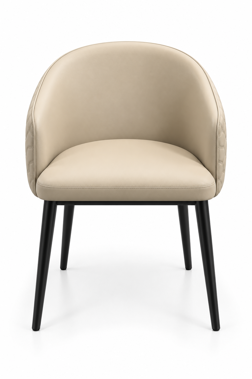 Beige Quilted Accent Chair
