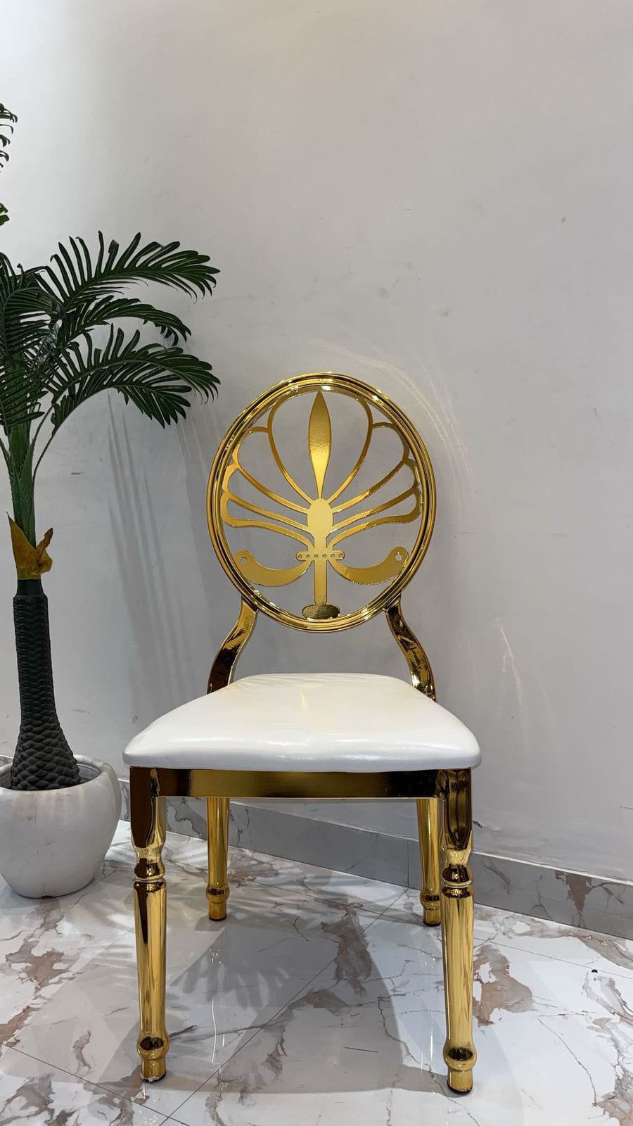 Floral Crest PVD Chair